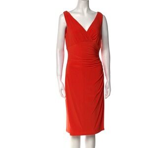 FINAL Sale‼️Ralph Lauren Red V Neck Sleeveless Dress Size 4